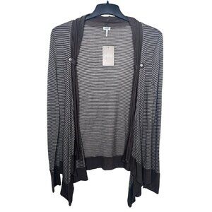 Anthropologie Splendid Womens Striped Flyaway Open Front Cardigan X-Large